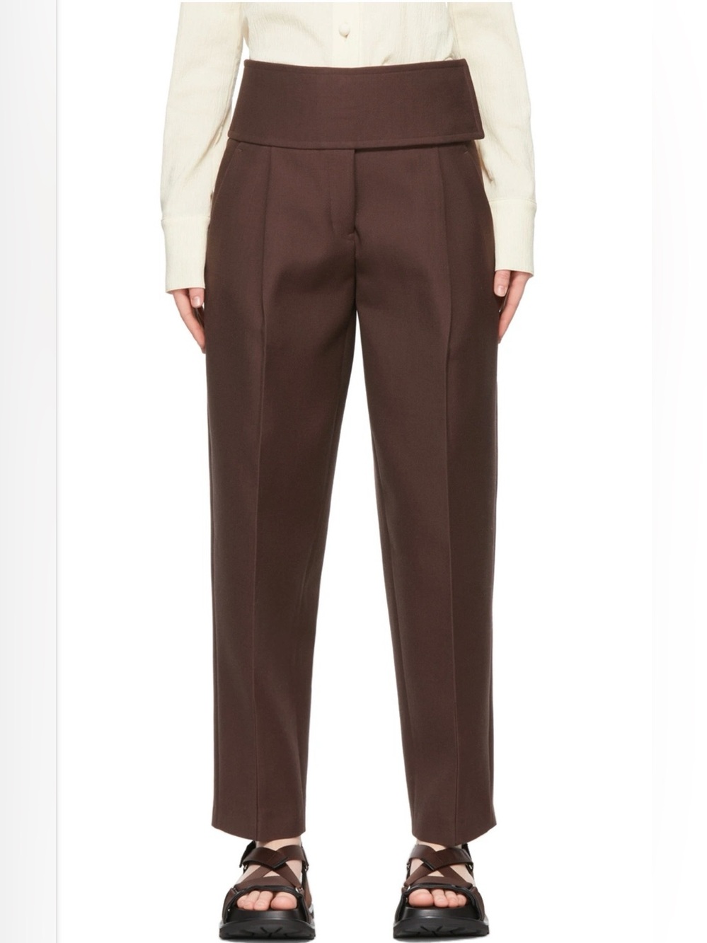Jil Sander Burgundy Trousers